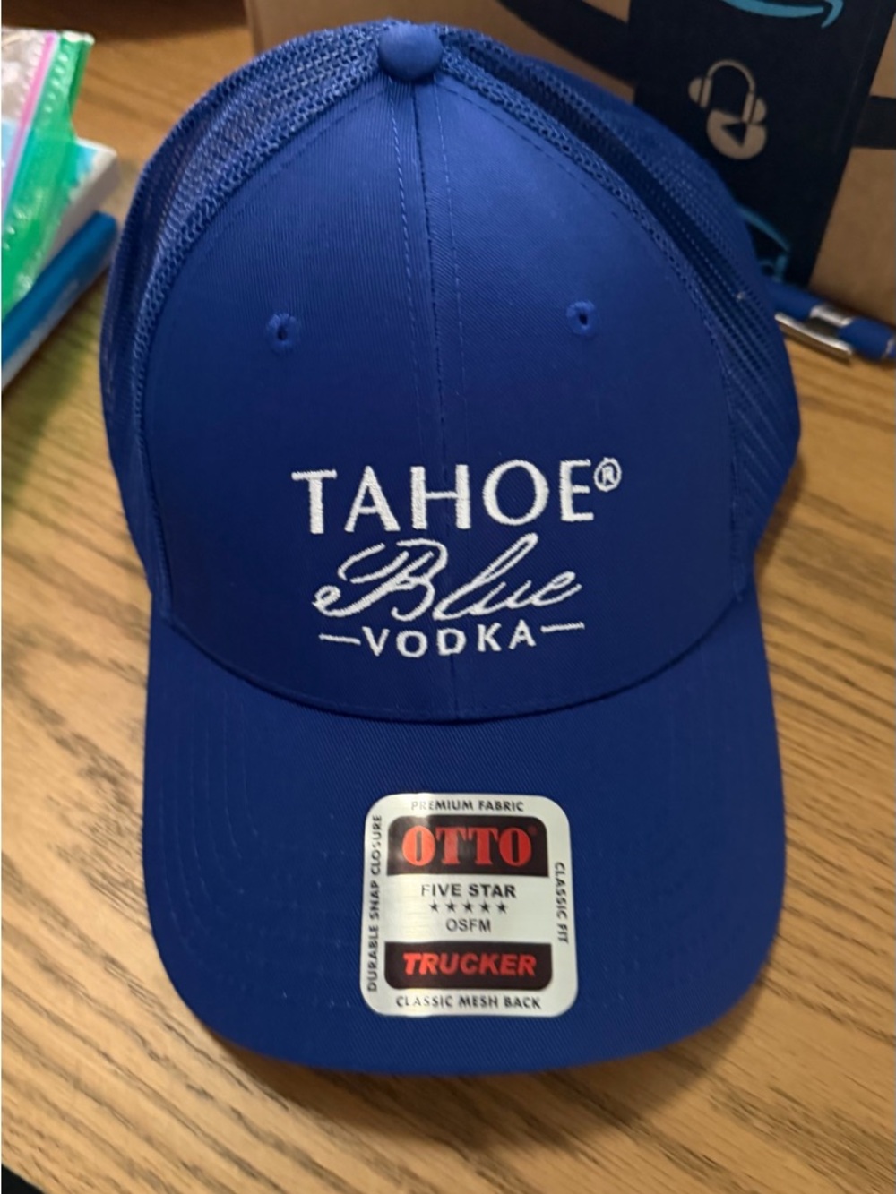 OTTO Royal Blue Tahoe Blue Vodka Embroidered Trucker Hat